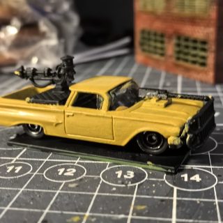 A couple of completed cars
