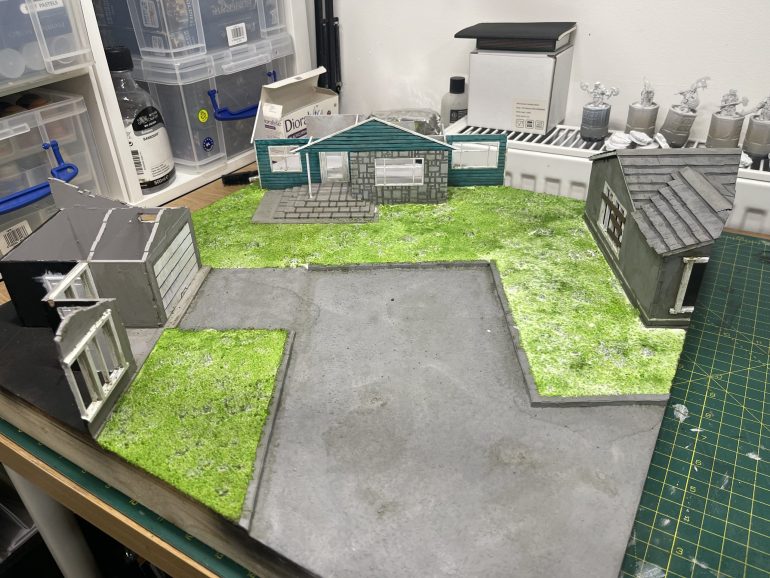 now the whole area is done, simply leave for a good few hours to dry out.