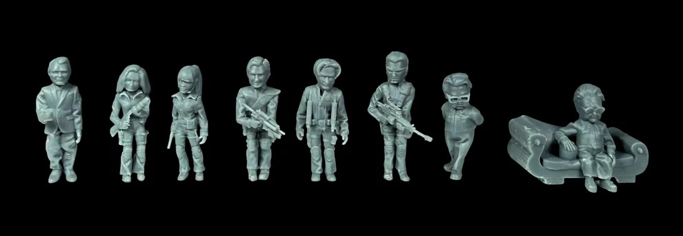 Team USA World Police Group - GameCraft Miniatures