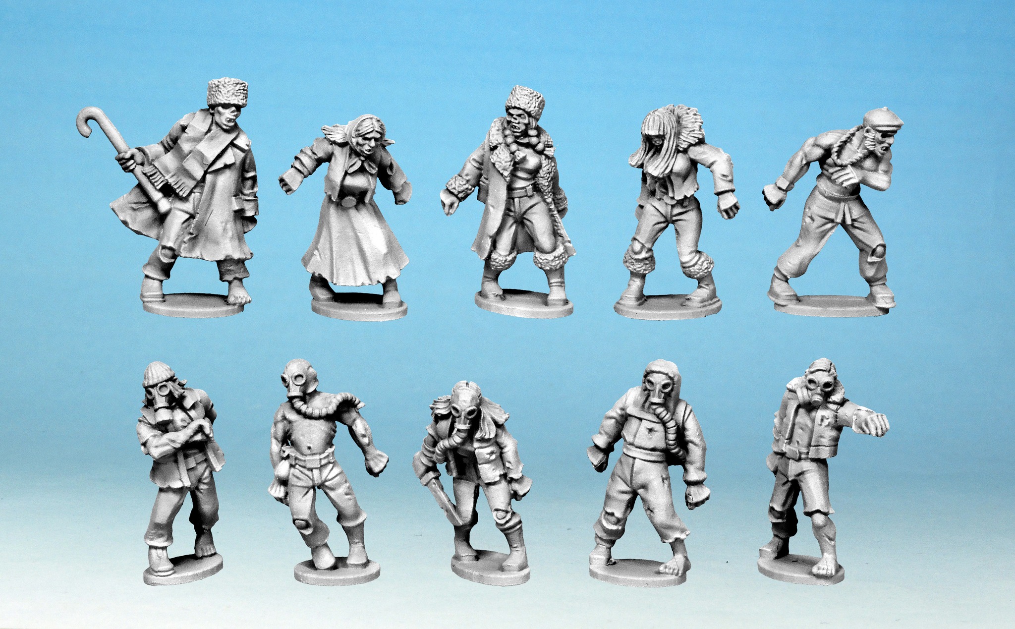 Zone & Villager Zombies - Mace Face Miniatures