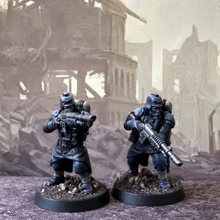 Test paints finished with a Forgeworld Commissar