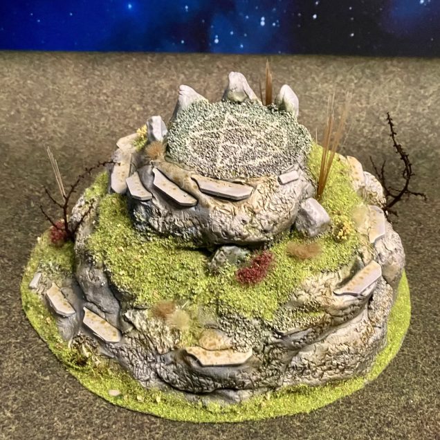 Showing the summoning circle on the small tower base