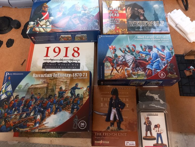 My purchases from the hammerhead show today. I wanted to carry on with my empire of the dead and napoleonic projects and 1918 as I only have three other ww1 games so I need another 