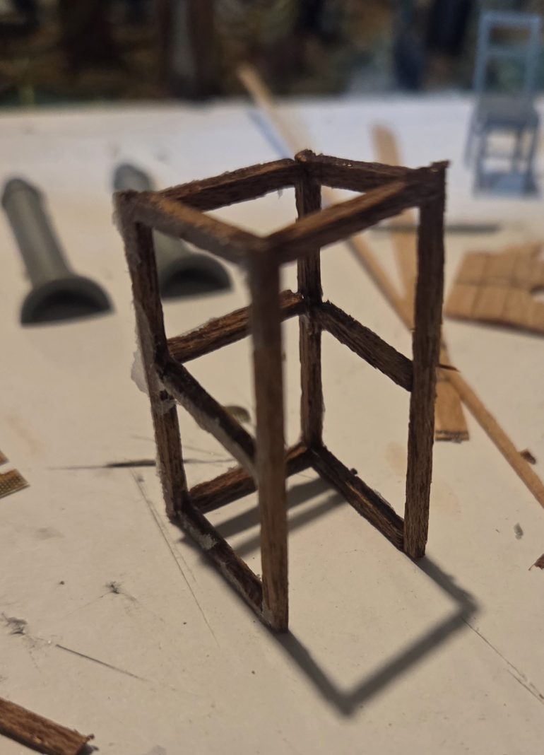 I then secured the front brace.