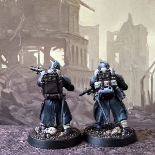 Test paints finished with a Forgeworld Commissar