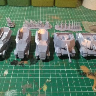 21st Panzer Division vehicles and crews