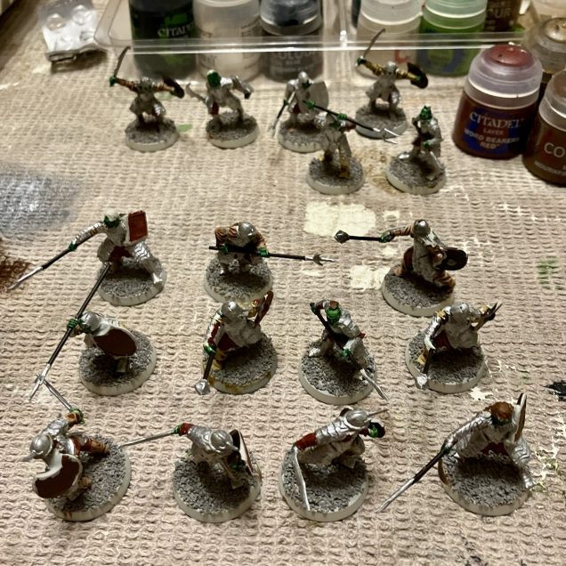 Basecoats being applied.