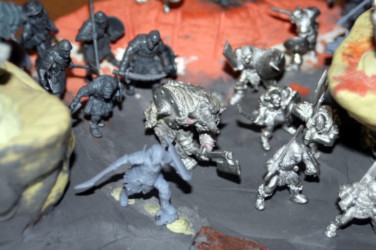 The small ogre is an old Citadel model I bought when it came out.