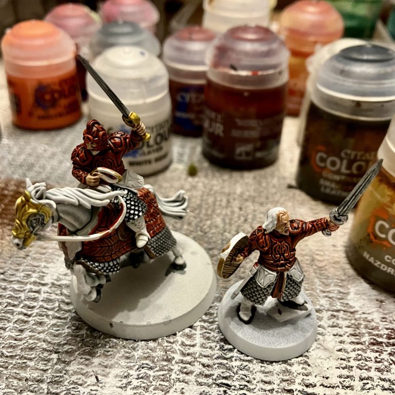 Theoden on foot and horseback