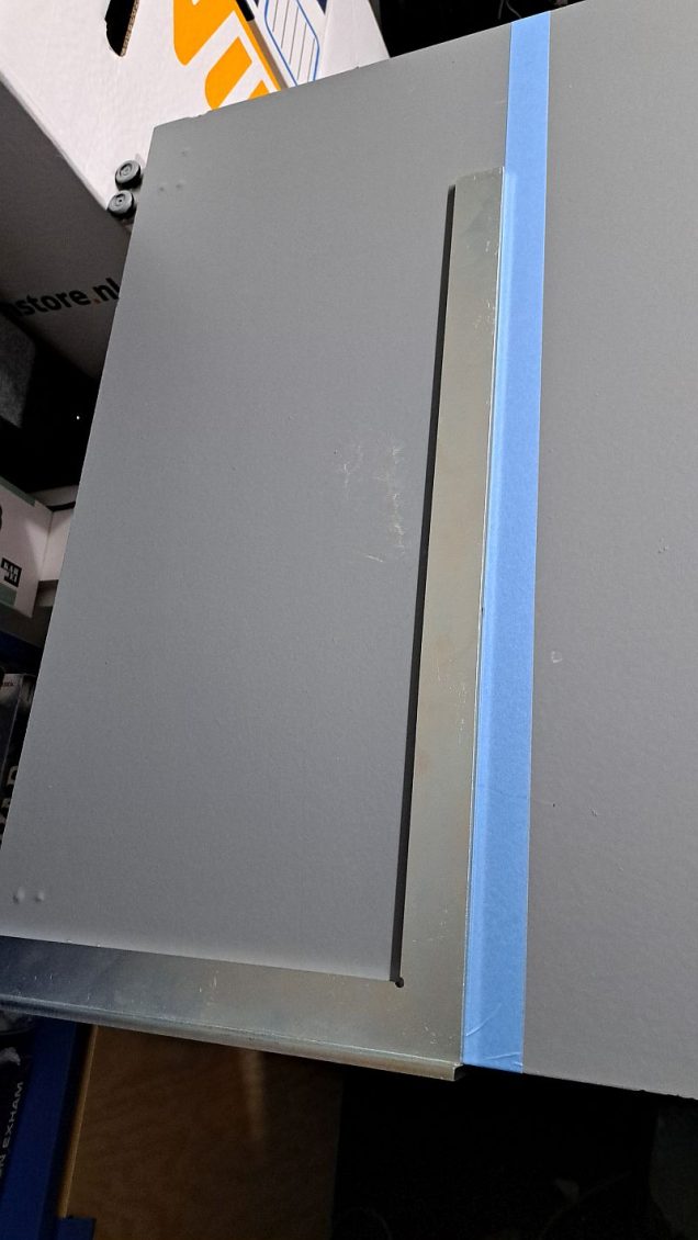 cleaned and painted with dark gray primer