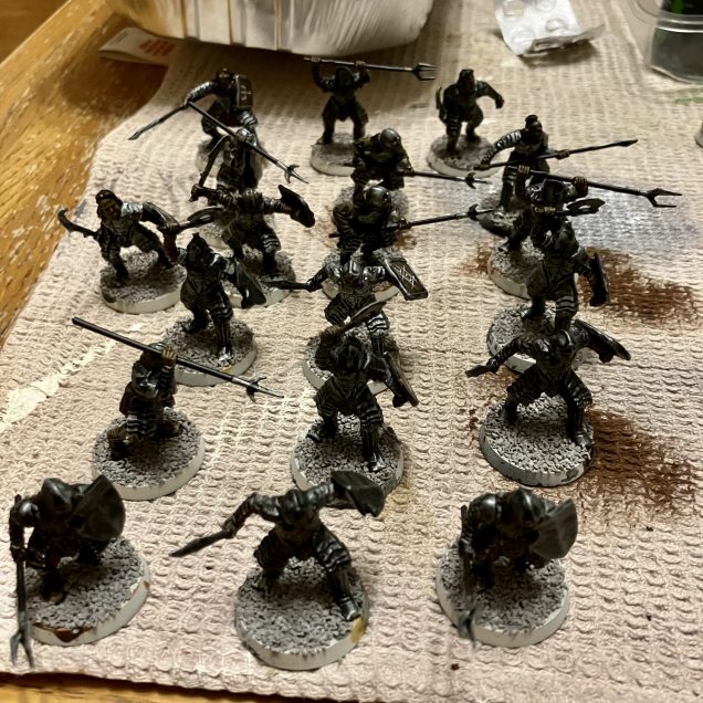 A dark wash over the top