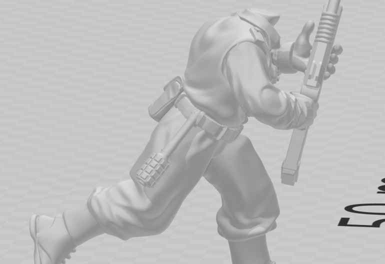 Again making sure to angle them appropriately. Not only are stick grenades cool but with the frag jacket they look less recognisable since we're used to unsleeved German ones.