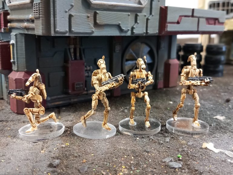 The old surplus separatist battle droids have reverted to their old programing. Shouting 