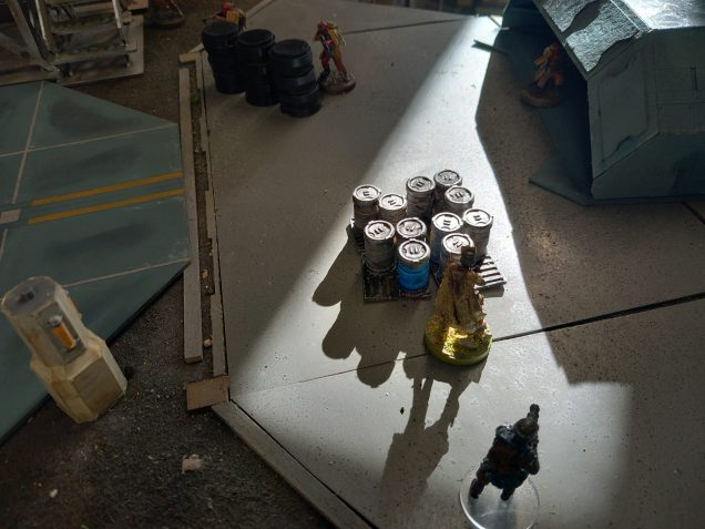 Lara and Morin headed around the right flank. Laras marksman skills useless in the poor visibility. Everyone headed to the patrol points unaware of how close the mimban raiders were