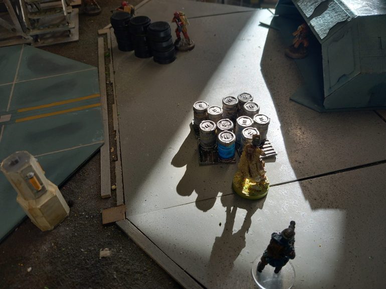 Lara and Morin headed around the right flank. Laras marksman skills useless in the poor visibility. Everyone headed to the patrol points unaware of how close the mimban raiders were