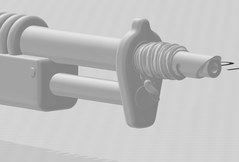 Our first problem. The Tallarn Muzzle with a cloth on it that I downloaded is too small. This happens a lot but it's easily fixed, using the scaling function we can make things bigger or smaller and test them until we find one we like.