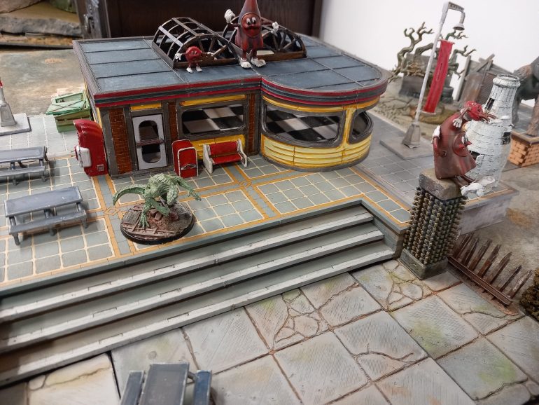 I went with a diner as one does appear in that area. I have the gator claw causing a nuisance 