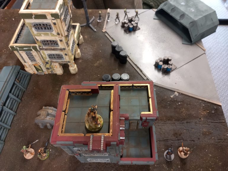 With a nod from her captain Lara takes up position either her marksman rifle