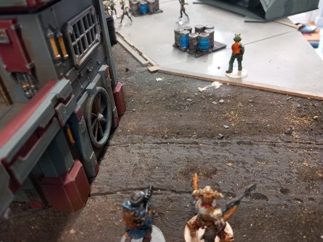 Without warning Weedo sprints forward towards the foe and presenting a juicy target for the thugs