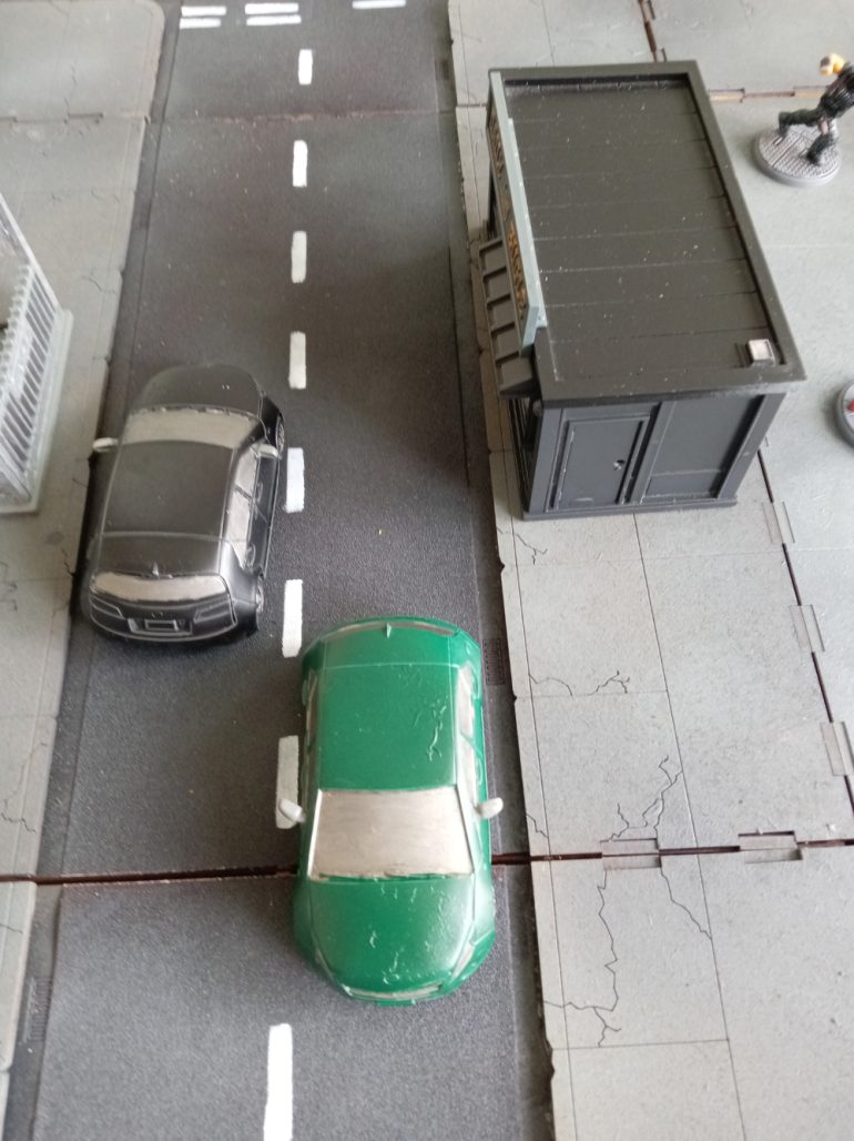 Vehicles and building. And yes... the glass is terrible.... need to figure out how to paint glass.