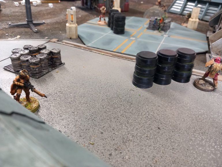 Lara checked her patrol destination but before she could complete her check was ambushed and came under fire. For once her shots hit no one and she went down under fire.