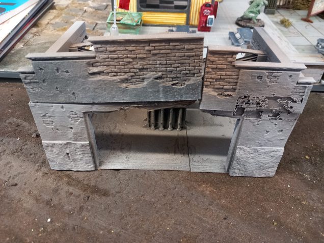 I found this factory ruin from hartolia on my mini factory. I didn't want the whole building just an entrance that could pass gorcthe primate house.