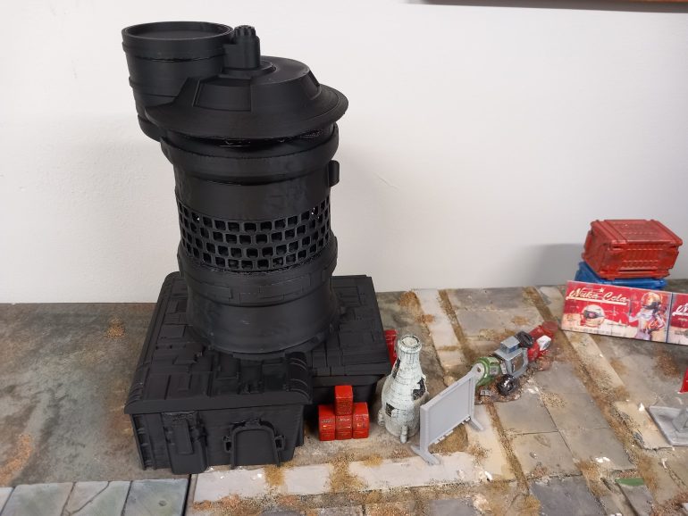Looking for retro looking Sci fi buildings that fit the style I found a set of building files by skullforge studios. You get around hive buildings gor £7. They are designed as a starwars style outer rim settlement but with the right paint job should work 