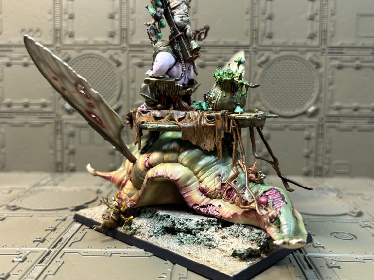 Chaos Lord Festus on Slug-Dragon