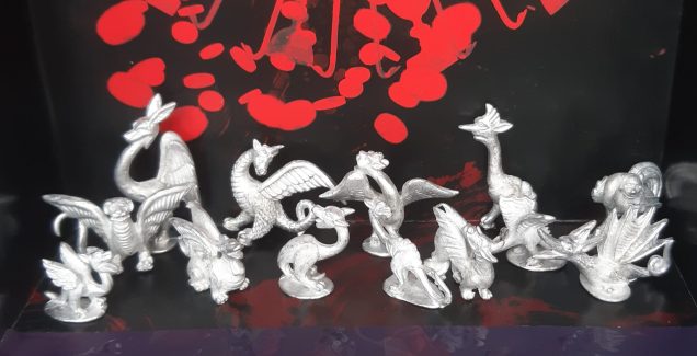 Dragons - a set of medieval marginalia dragons sculpted by Andrew May (Meridian Miniatures)