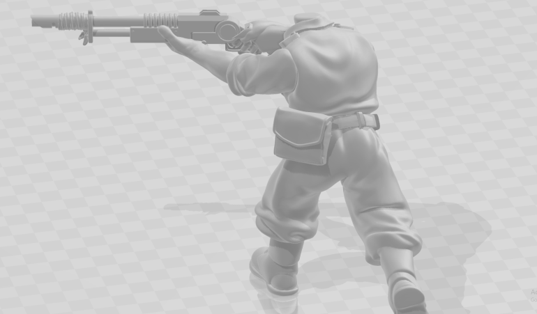 An ammo pouch on the left hip will help with the second point but it looks a little slapped on. This particular pouch is from an Ottoman set from Wargames Atlantic