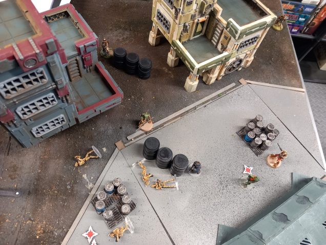 With the final dtoud down the merchant could return to his dock and hope his insurance covers the damages. A couple of items in storage damaged in the firefight were gifted to the crew. One was a brace that would allow Bogun to carry his rattle gun easier and a scope for Laras rifle. Very useful for the future. With success protecting the docks another job would come the crews way.