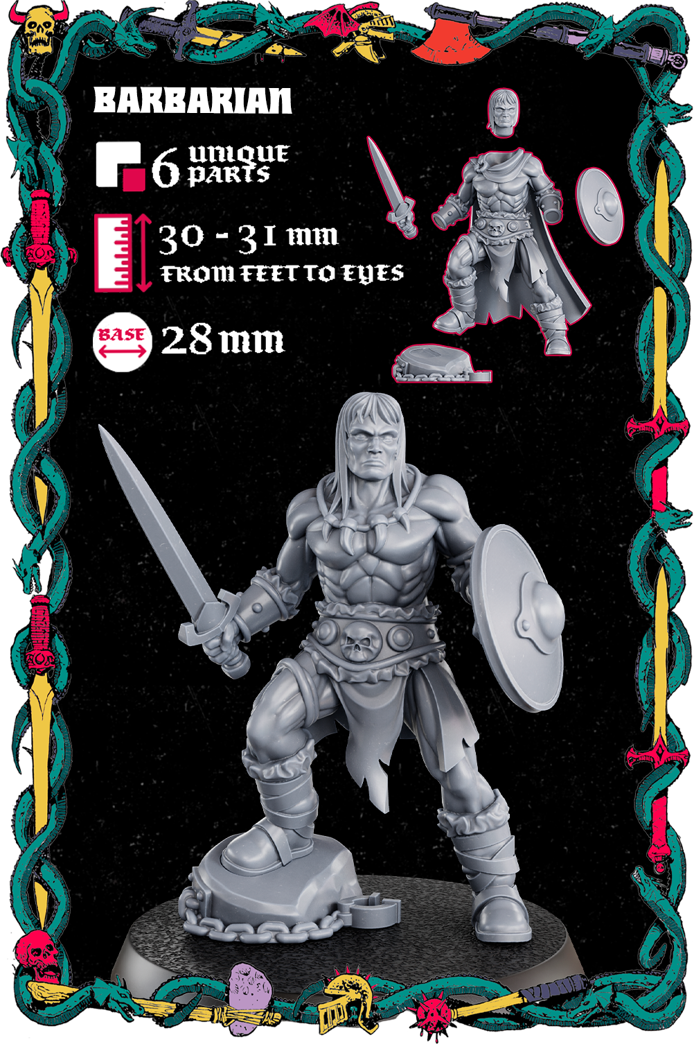 Barbarian - Warpland - Taiga Miniatures