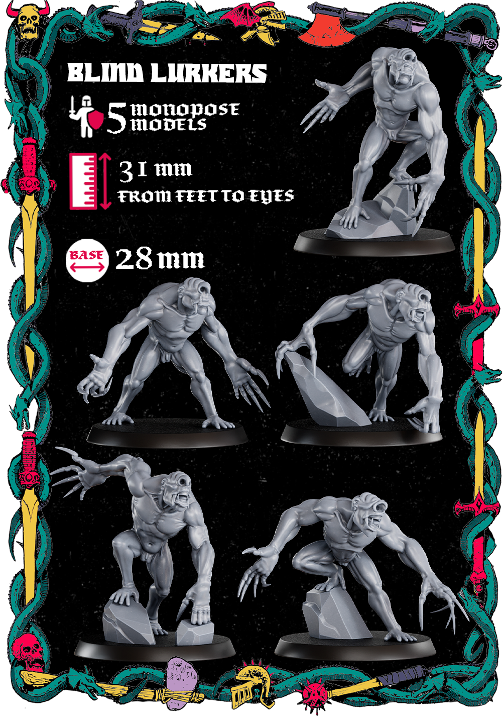 Blind Lurkers - Warpland - Taiga Miniatures