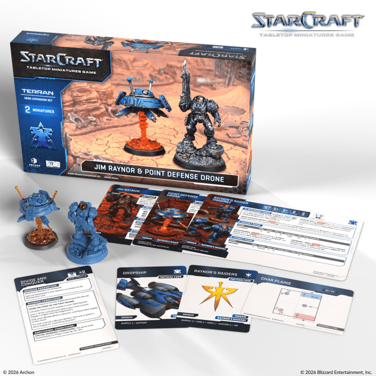 Jim Raynor & Point Defence Drone - StarCraft Tabletop Miniatures Game