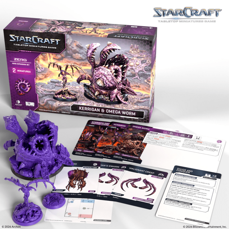 Kerrigan & Omega Worm - StarCraft Tabletop Miniatures Game