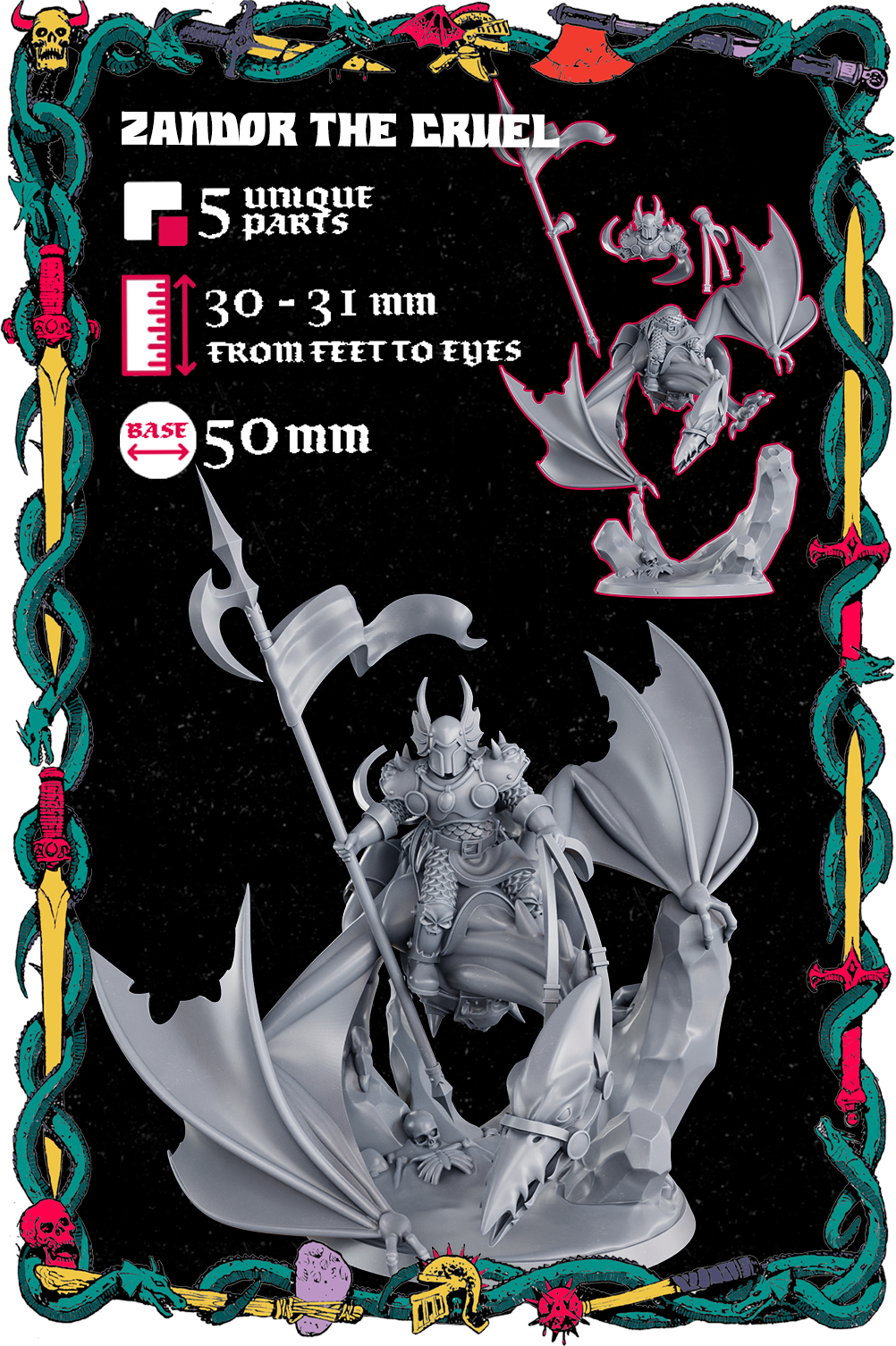 Zandor the Cruel - Warpland - Taiga Miniatures