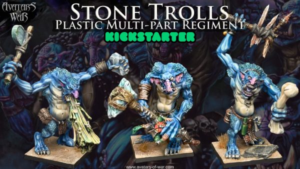Legendary Stone Trolls Plastic Regiment by Avatars of War – Old-School Fantasy Power for Tabletop Wargames