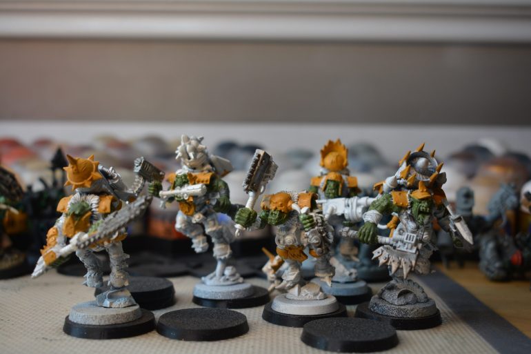 Part Painted Preowned Stormboyz in need of correct bases