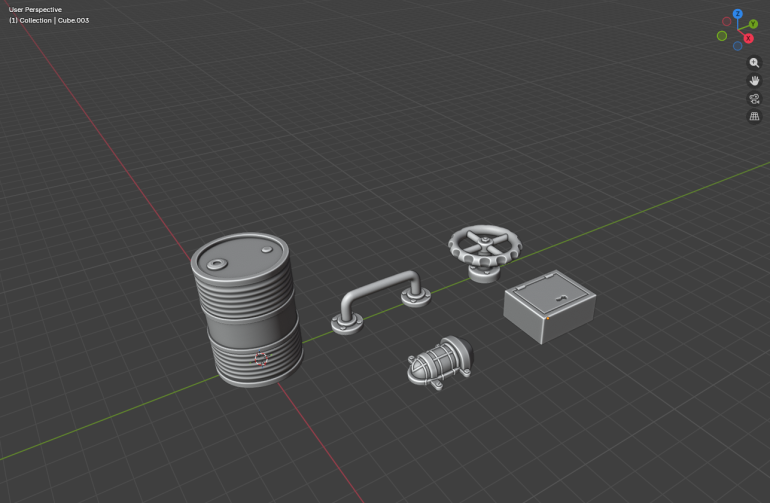 Ladder, barrel and valve details. Plus a lamp and juction box