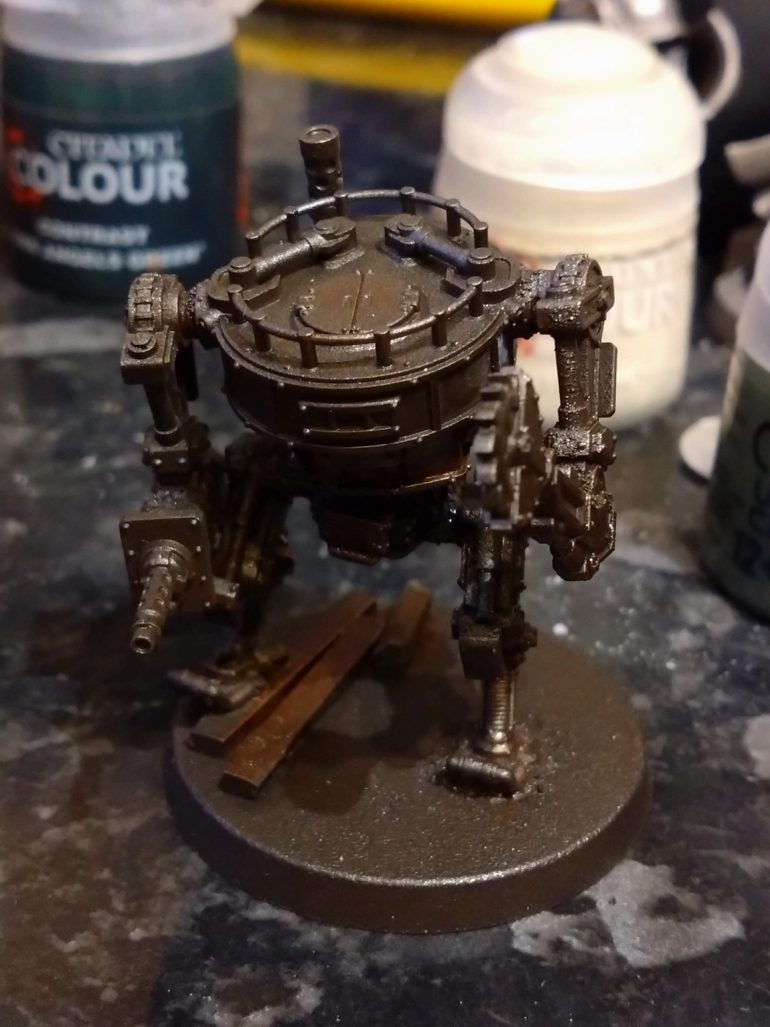 I liked the look of the Freegear rebel faction and the corporate aquatic aesthetic Titan faction. The free 3D STL file that came with the event leaflet is actually my favourite model. Hoping my mate can print me a copy or two.
