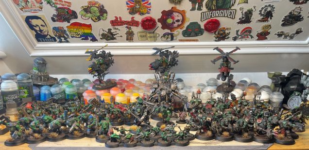 The painted and based waaagh so far...