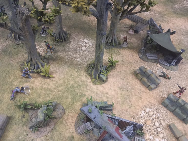 The black sun turn out to be bad shots and captain ka himself starts thining their numbers with well placed shots.