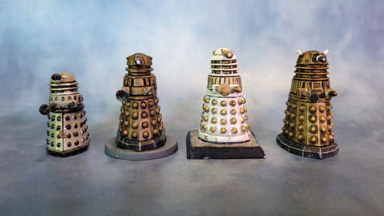 From left to right: Citadel; GF9's Time of the Daleks board game; Harlequin; Warlord.