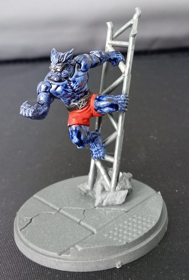 Beast should probably not be hanging on to metal is the master of magnetism is in the area.