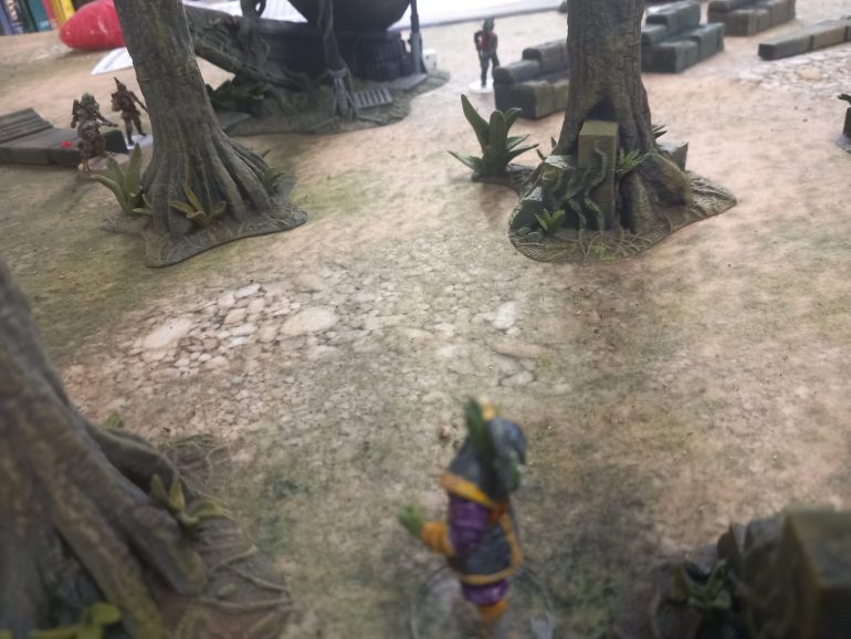 Weedo heard a snapping twig and immediately raced towards the sound despite Kas order to hold fast. 