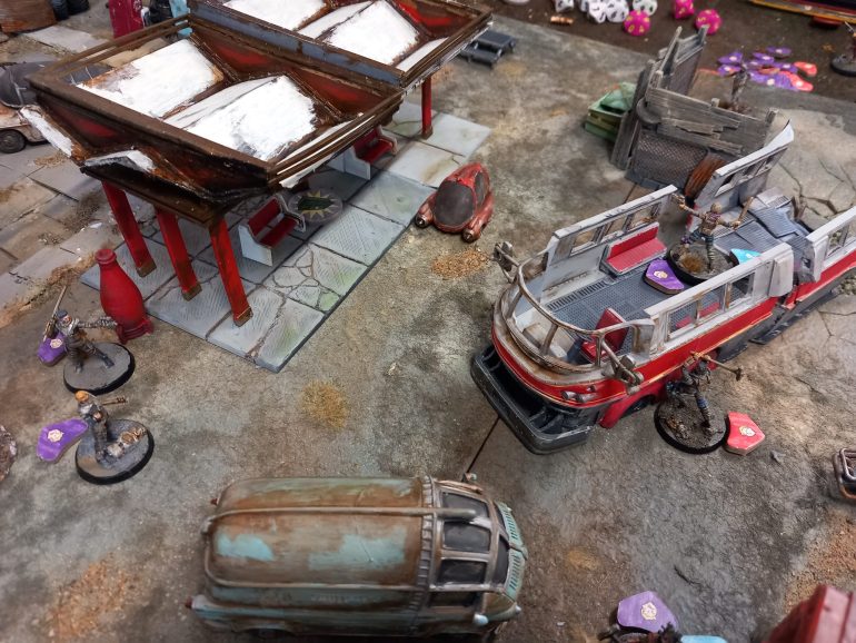 My operators won the first game after getting close  with plasma guns and shotguns. The storm rule allows a shotgun to do more damage at  close range. 