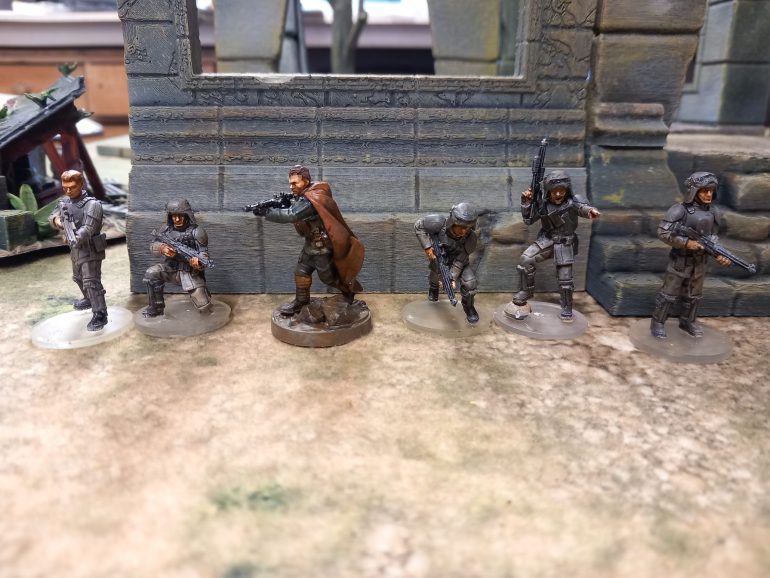 Imperial army grunts have a small unit in the jungle manning a turbolaser battery. This weapon allows the empire to control traffic entering the local airspace. Czerka corporation hires ka and the crew to take out the gun leaving no trace back to the corporation 