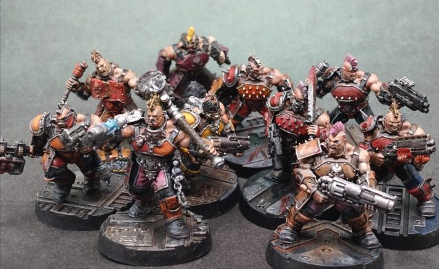 This helped finish off a Goliath Gang I started quite a while ago. I think I was holding off so I could make sure I had a playable list, but I just threw them together with probably low cost kit and hoped for the best.