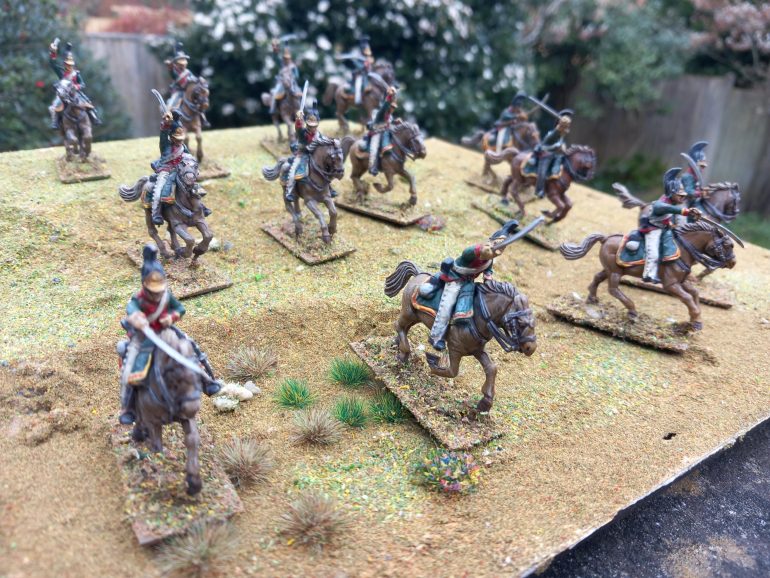 More Russian Dragoons but this time painted as Dragoons of the guard. The set is the same as the standard Russian Dragoons but if you paint the chest red and the trim they can pass for guard Dragoons