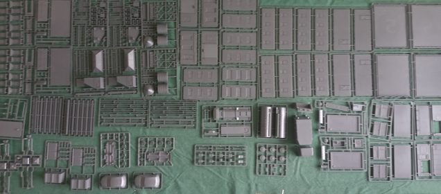 Just washed all the sprues and laid them out to dry. That table is about 6.5 feet long... that's a lot of plastic.